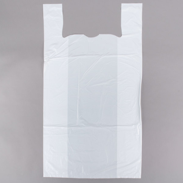T-Shirt Bag Large 12.5x10x24" 1.4 mil Lo-D White