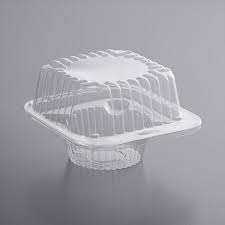 [02409] Hinged Tray Clear 1 Muffin