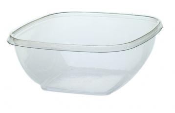 [18032B300] 32 oz Bowl Square Clear PET