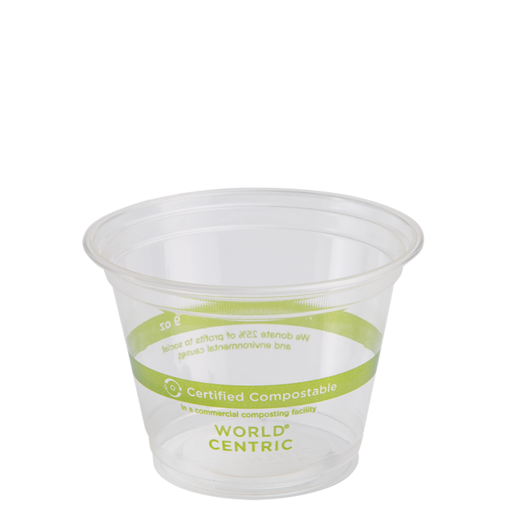 [CP-CS-9Q] 9 oz PLA Clear Squat Plastic Cup