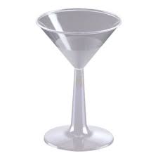 Martini Glass 6 oz 2 piece Clear