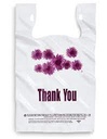 [LO-D BAG] 1/6 T-Shirt Bag Biodegradable Purple Flower