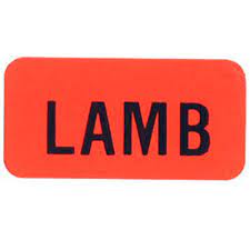 Label Day-Glo Lamb Closeout