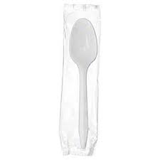 Wrapped Teaspoon Medium Weight White