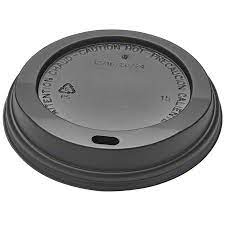 Lid Amhil Dome Black for Hot Paper Cups LMD-16HB