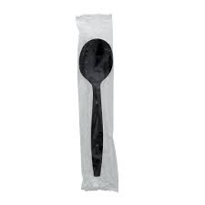 Wrapped Soup Spoon Heavy Weight Black