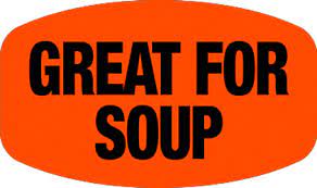 Label Day-Glo Great for Soup Closeout