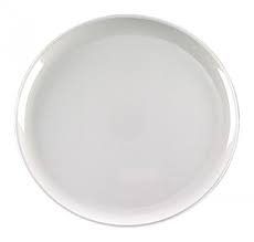 18" White Round Platter Tray EMI