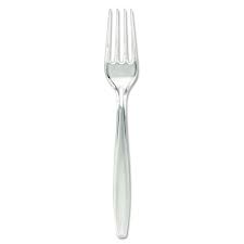 Fork Heavy Weight Clear Crystal