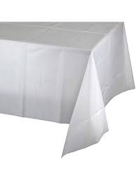 Table Cover Plastic White 54x108"