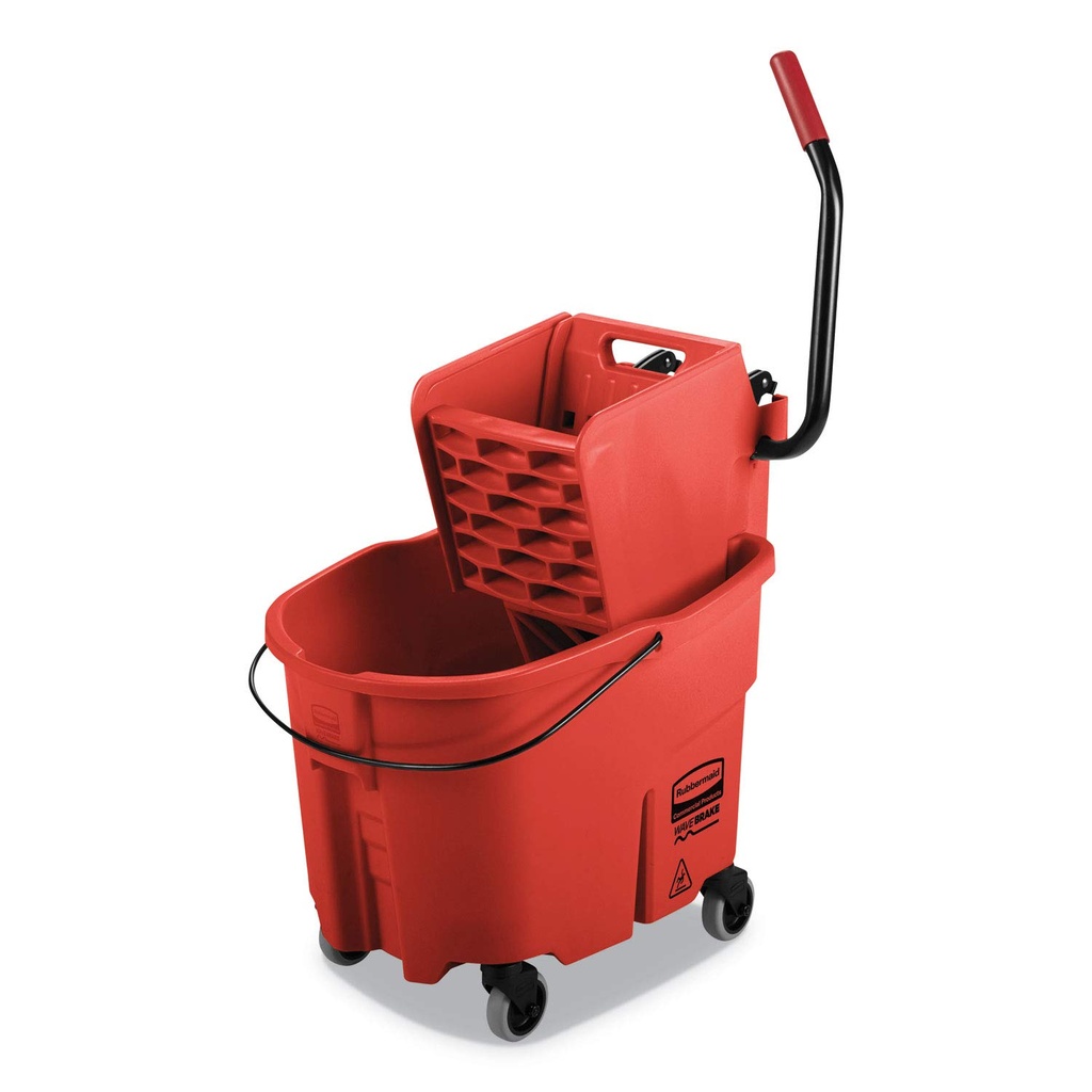 35 Qt Bucket/Wringer Rubbermaid WaveBrake Red