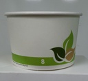 [ECO-8SOUP] 8 oz Soup Cup Paper Bulk Green Beige Leaves