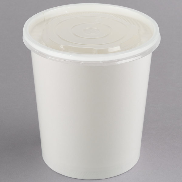 32 oz Soup Combo Paper White PP Lid