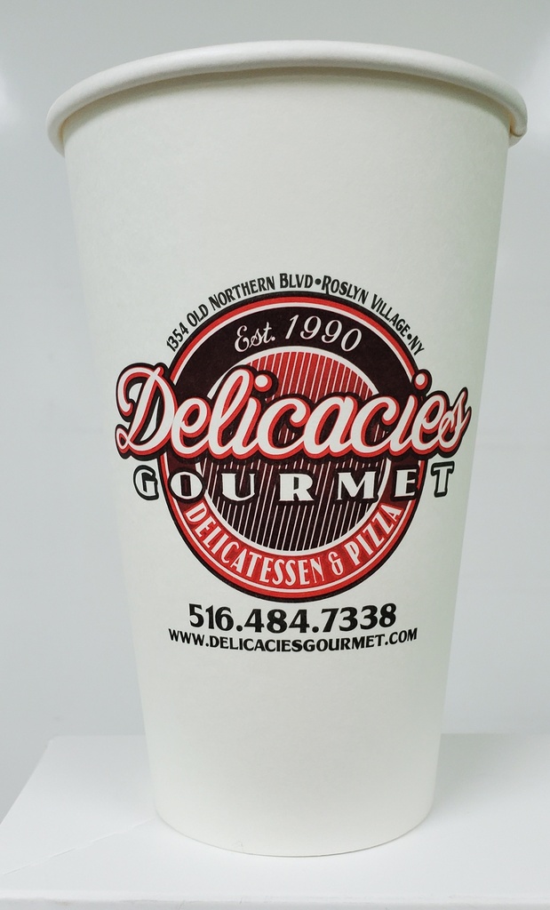 16 oz Hot Cup Paper Delicacies Print