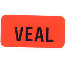 Label Day-Glo Veal Closeout