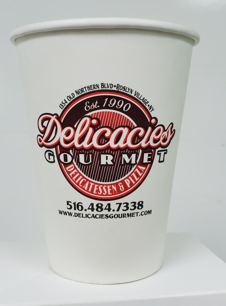 12 oz Hot Cup Paper Delicacies Print