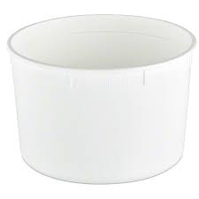 4 lb 64 oz Tub Container White HDPE