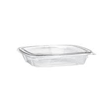 16 oz Hinged Rectangle Shallow Container Flat