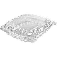 8x8x2" Hinged Clear Container