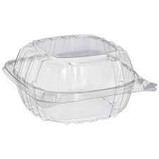 6x6x3" Clear Hinged Container