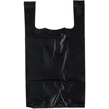 1/6 T-Shirt Bag Black Plastic