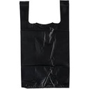 [BTUBLACK] 1/6 T-Shirt Bag Black Plastic HDPE