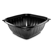 64 oz Black Square Bowl PP