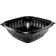 48 oz Black Square Bowl PP