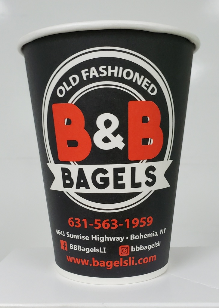 12 oz Hot Cup Paper B&B Bagels Print