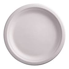 9" Round Plate Bagasse Compostable