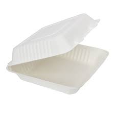 PP99B 9x9x3" Hinged Container Bagasse Compostable