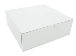 9x9x3" Cake Box White Clay