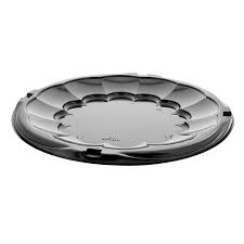 16" SmartLock Round Black Flat Tray