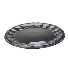 18" SmartLock Round Black Flat Tray