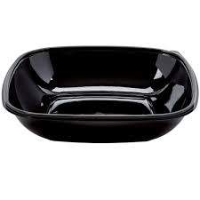 5 lb 80 oz Bowl Square Black PET