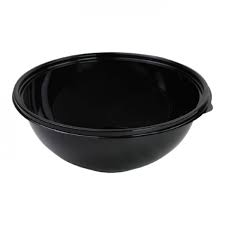 10 lb 160 oz Bowl Round Black PET