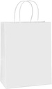 [TRIMW] 10x6x13" Small Bag White Shopping Handle