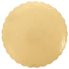 8" Cake Circle Gold Scalloped