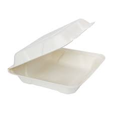 PP88B 8x8x3" Hinged Container Bagasse Compostable