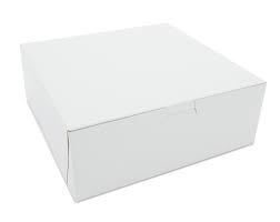 8x8x3" Cake Box White Clay
