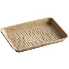 2S 8x6x.5" Fiber Tray Compostable