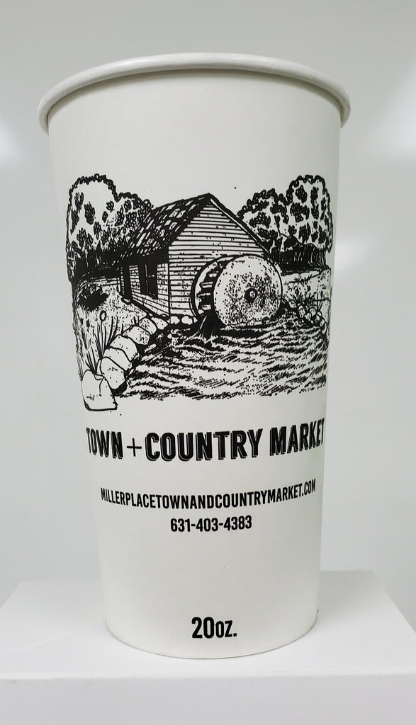 20 oz Paper Hot Cup Town & Country Print Closeout