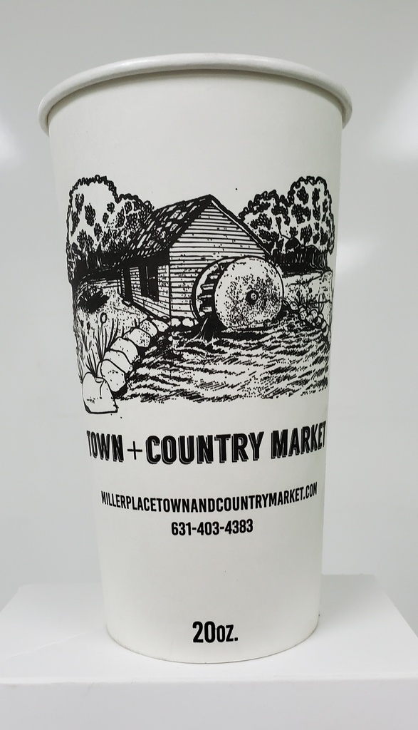20 oz Paper Hot Cup Town & Country Print Closeout