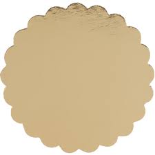 6" Cake Circle Gold Scalloped