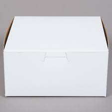 6x6x3" Cake Box White Clay