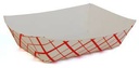 [5FD] 5 lb Paper Food Dish Wax Red White