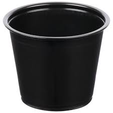 5.5 oz Black Souffle Portion Cup Plastic PP Closeout