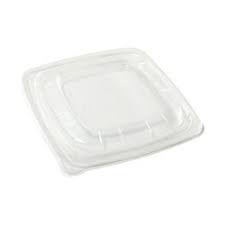 Lid Flat Square PP for 24 28 32 Bagasse Bowls Closeout