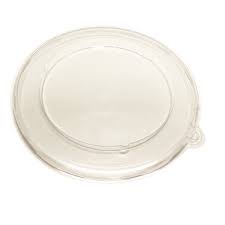 Lid Flat Round Clear PET for 24 32 48 oz Bagasse Bowls Closeout