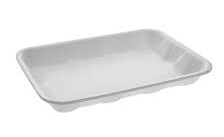 Foam Tray 4P 4PP White 9.25x7x1.25"